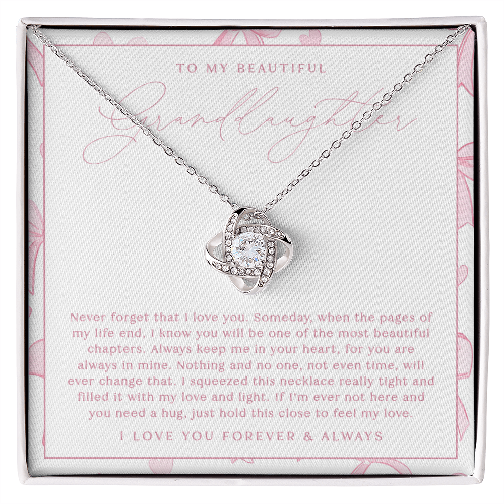 Granddaughter Gift - Love Knot Necklace