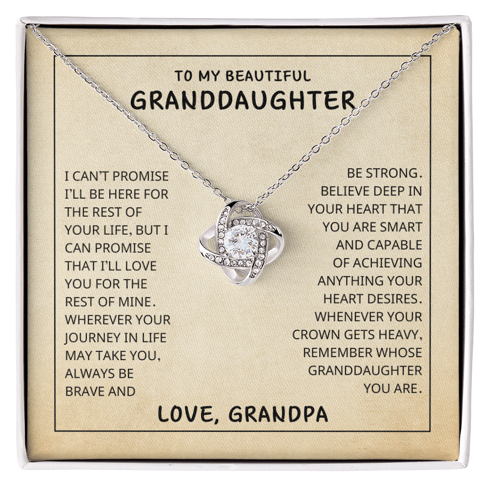 To My Granddaughter Necklace From Grandpa