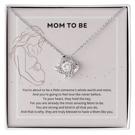 Mom To Be Love Knot Necklace