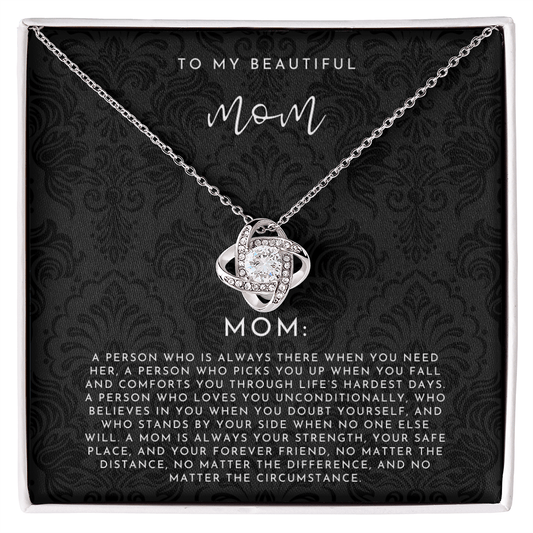 To My Mom Definition Necklace