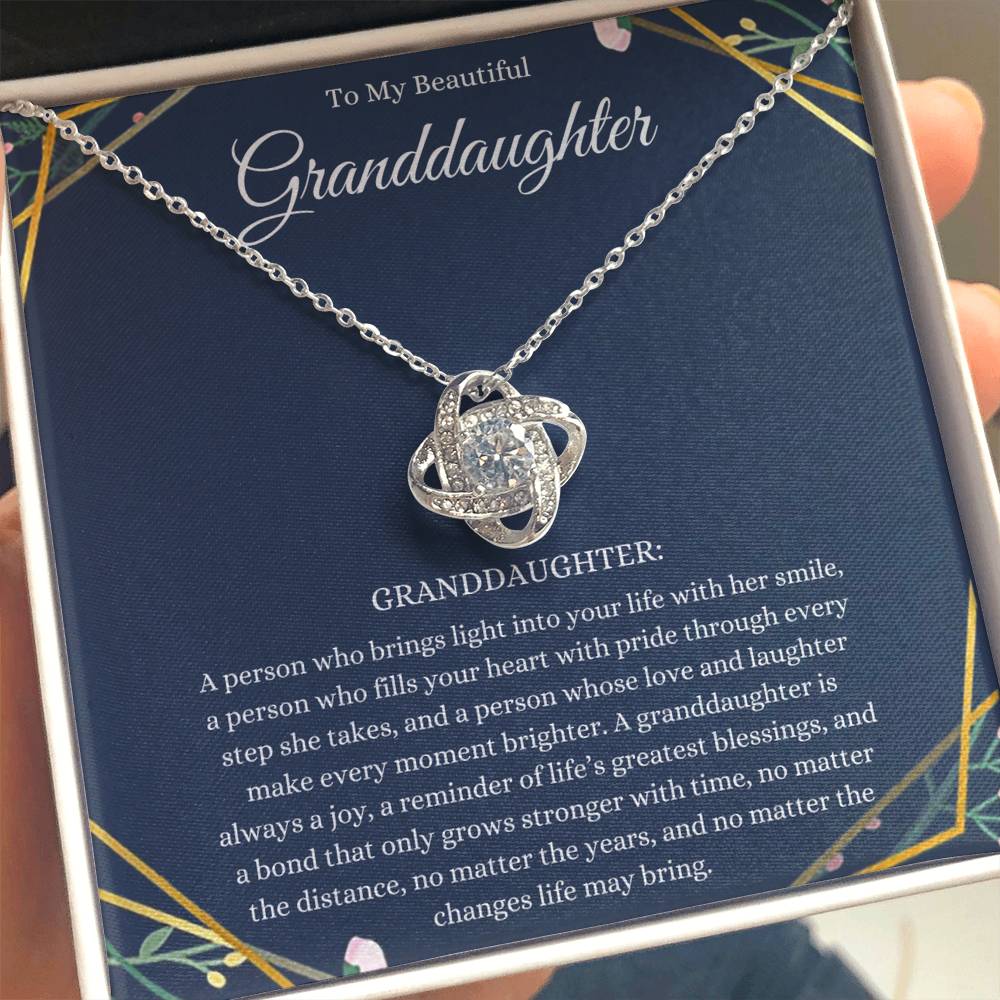 To My Granddaughter Definition Necklace