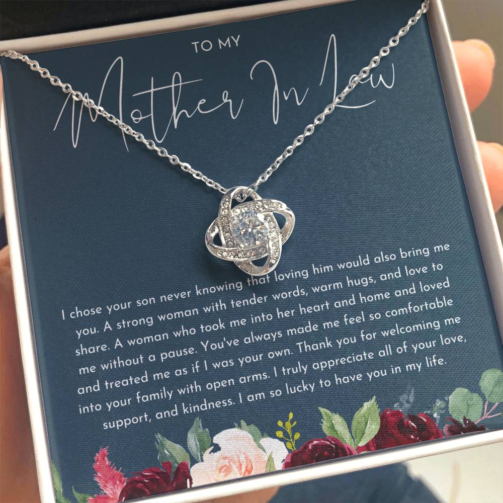 To My Mother In Law - Love Knot Necklace
