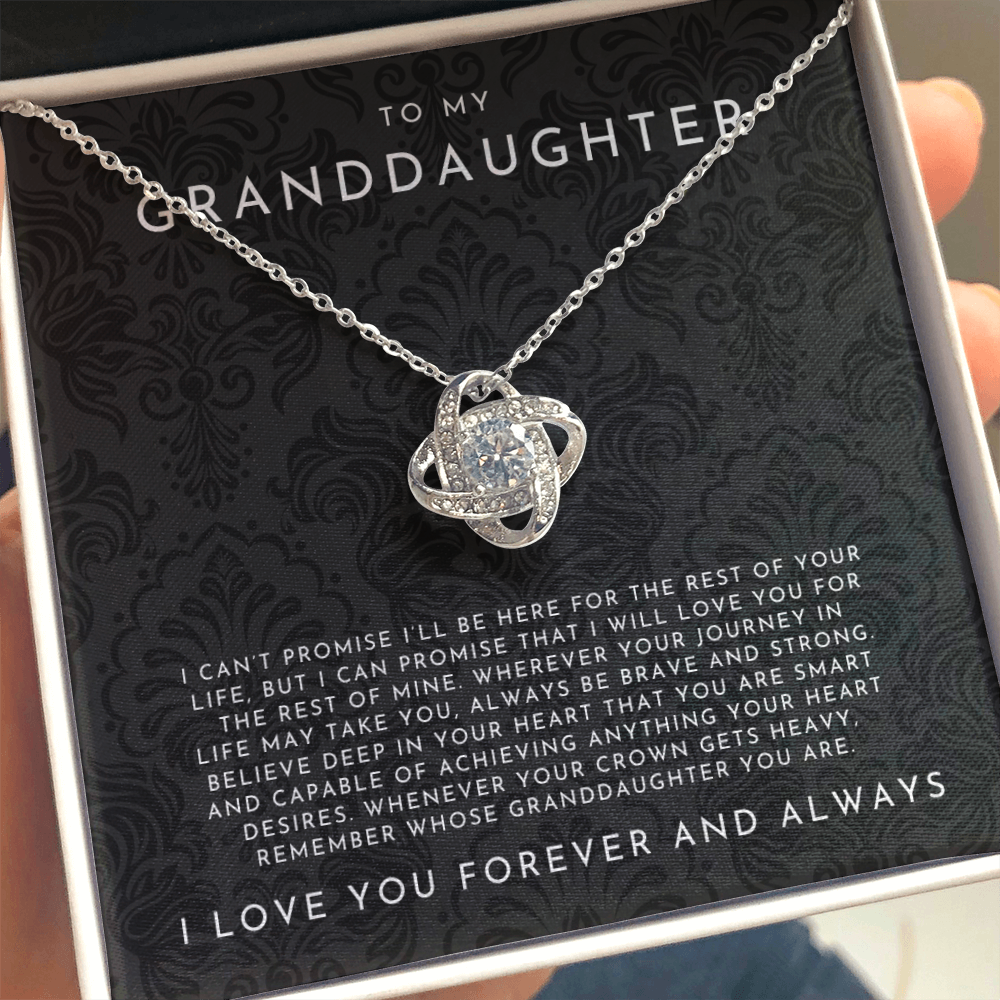 To My Granddaughter - Love Knot Necklace