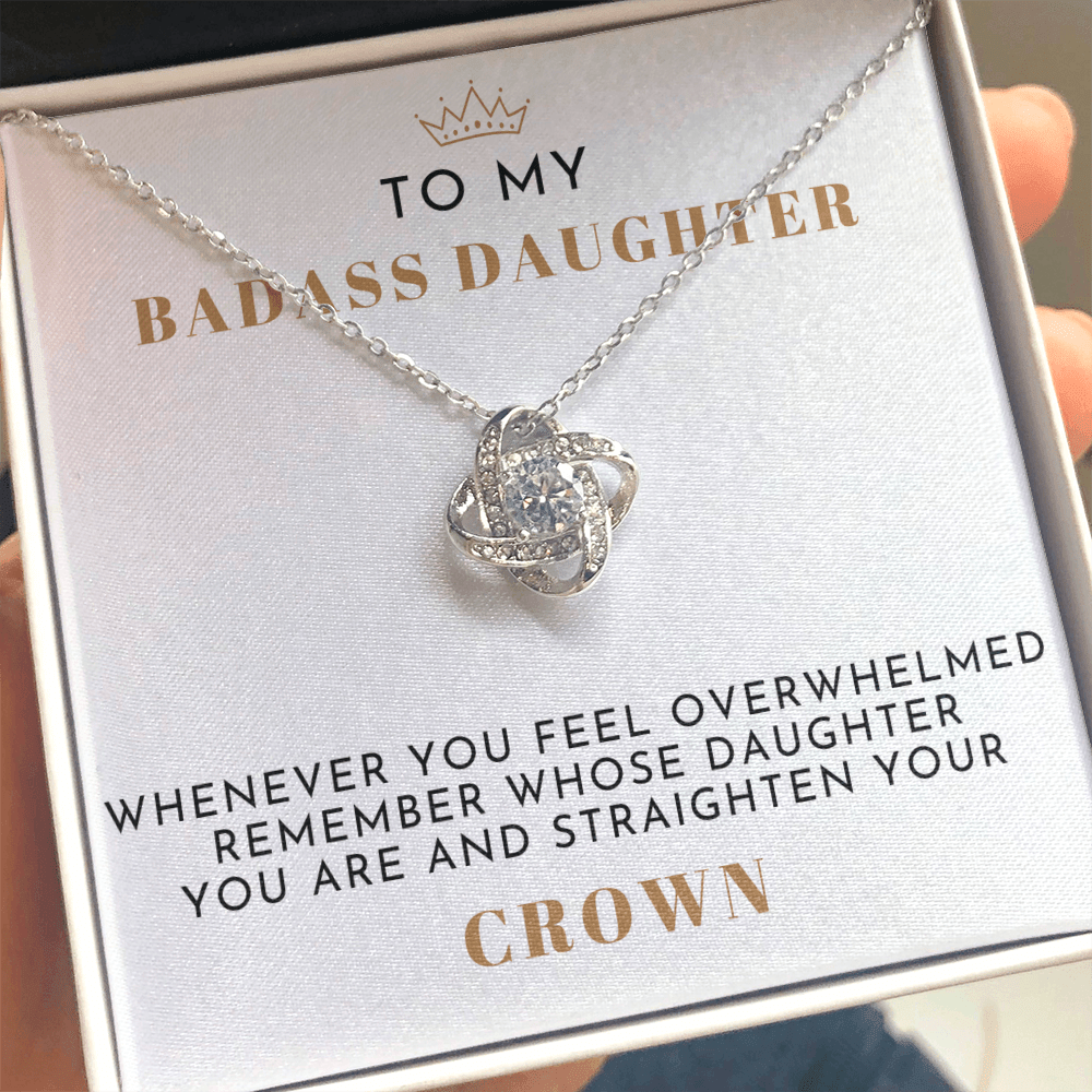 To My Badass Daughter - Love Knot Necklace