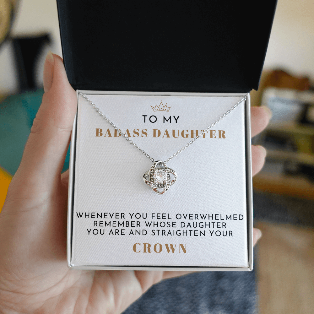 To My Badass Daughter - Love Knot Necklace