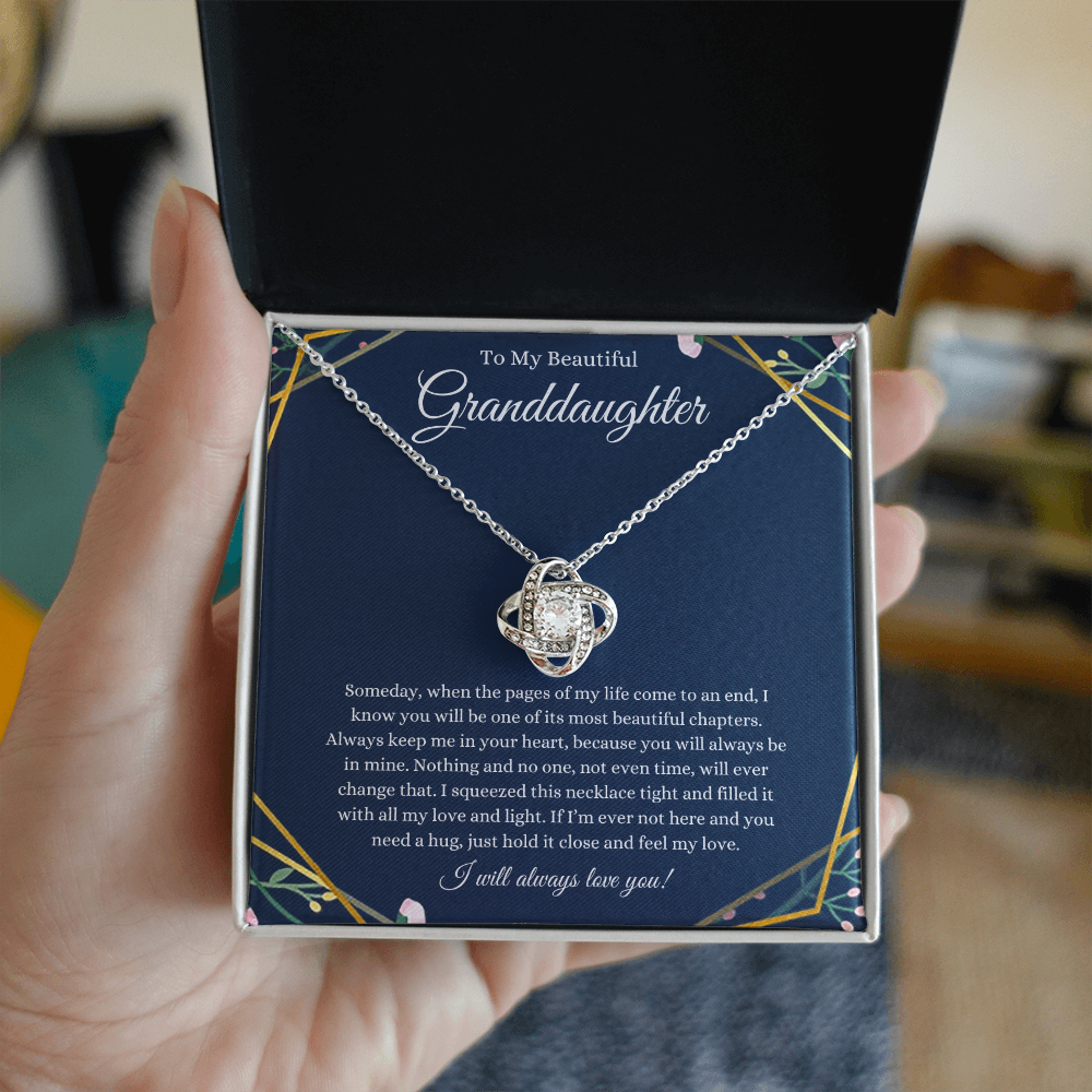 To My Granddaughter - Love Knot Necklace