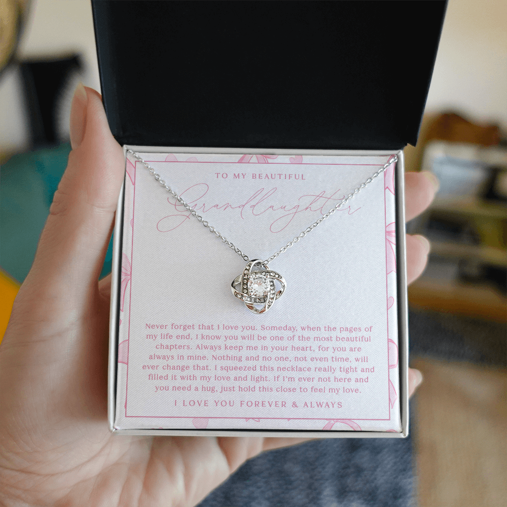 Granddaughter Gift - Love Knot Necklace