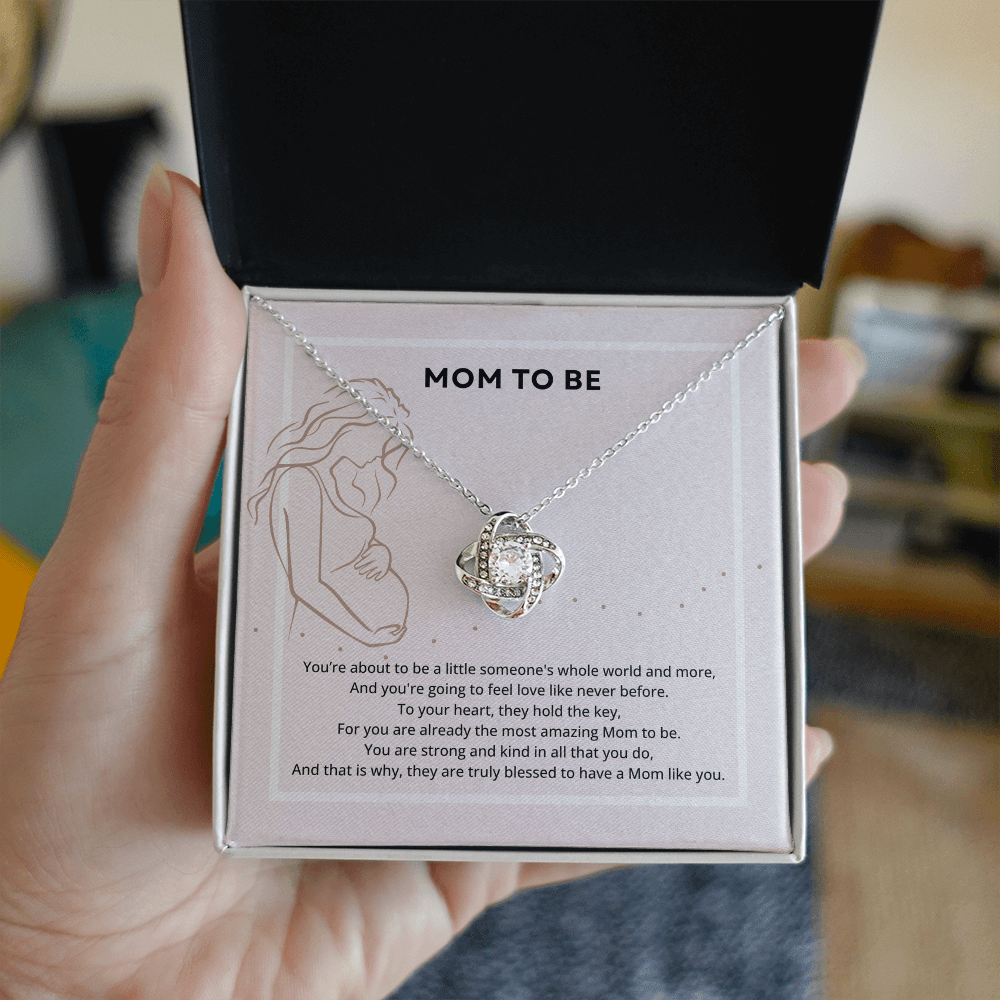 Mom To Be Love Knot Necklace