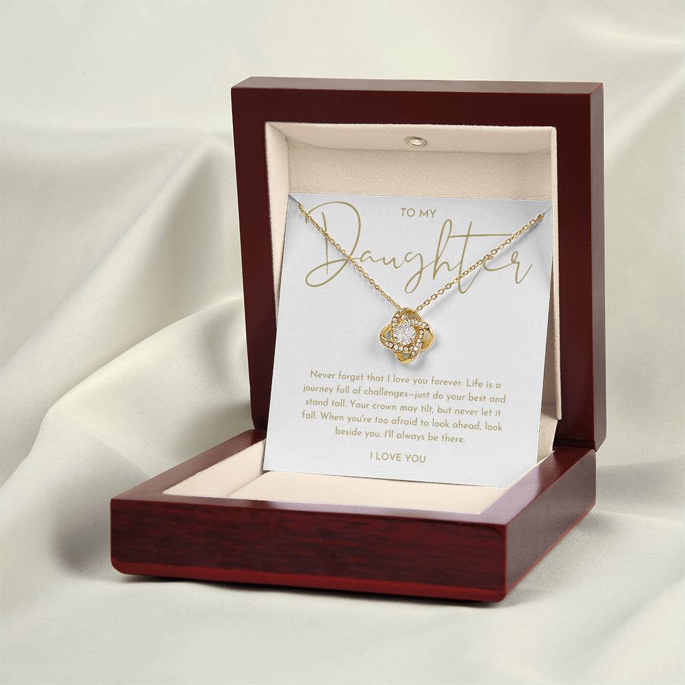 To My Daughter Gift - Love Knot Necklace
