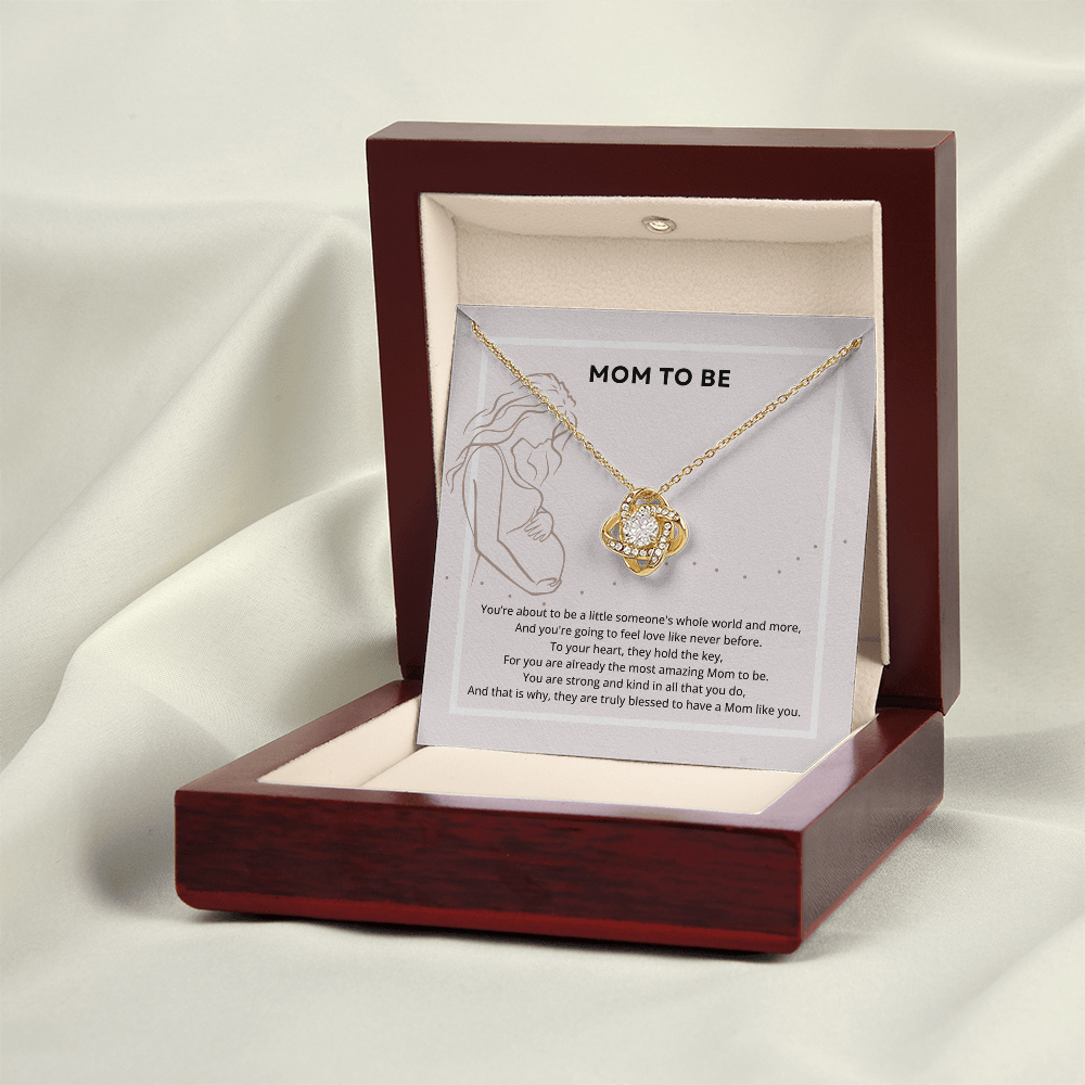 Mom To Be Love Knot Necklace
