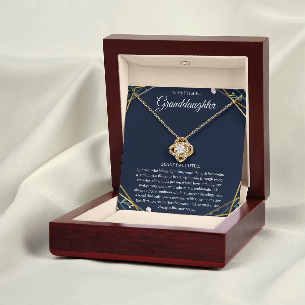 To My Granddaughter Definition Necklace