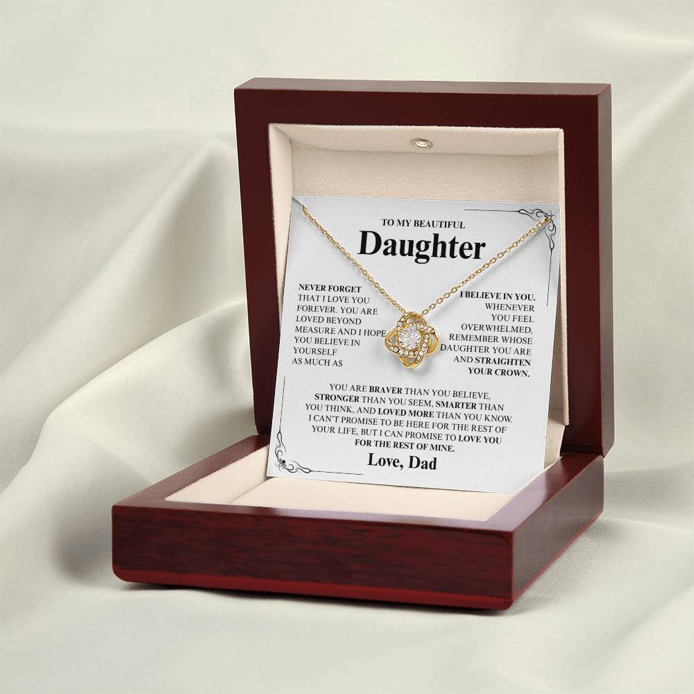 To My Daughter Necklace From Dad (Never Forget)