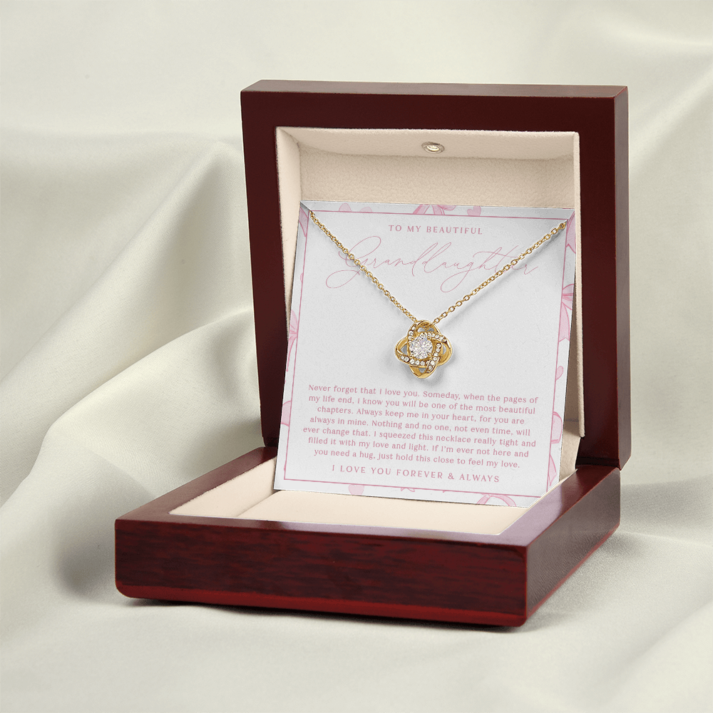 Granddaughter Gift - Love Knot Necklace