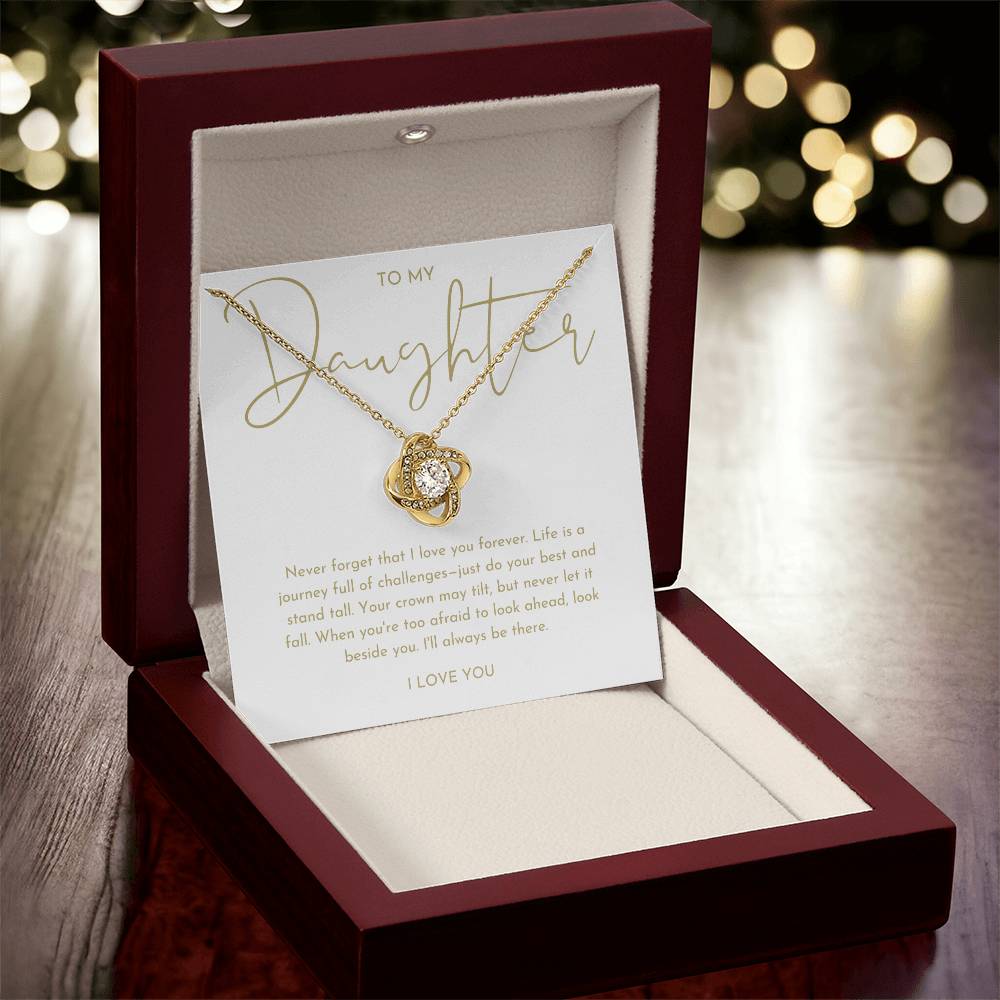 To My Daughter Gift - Love Knot Necklace