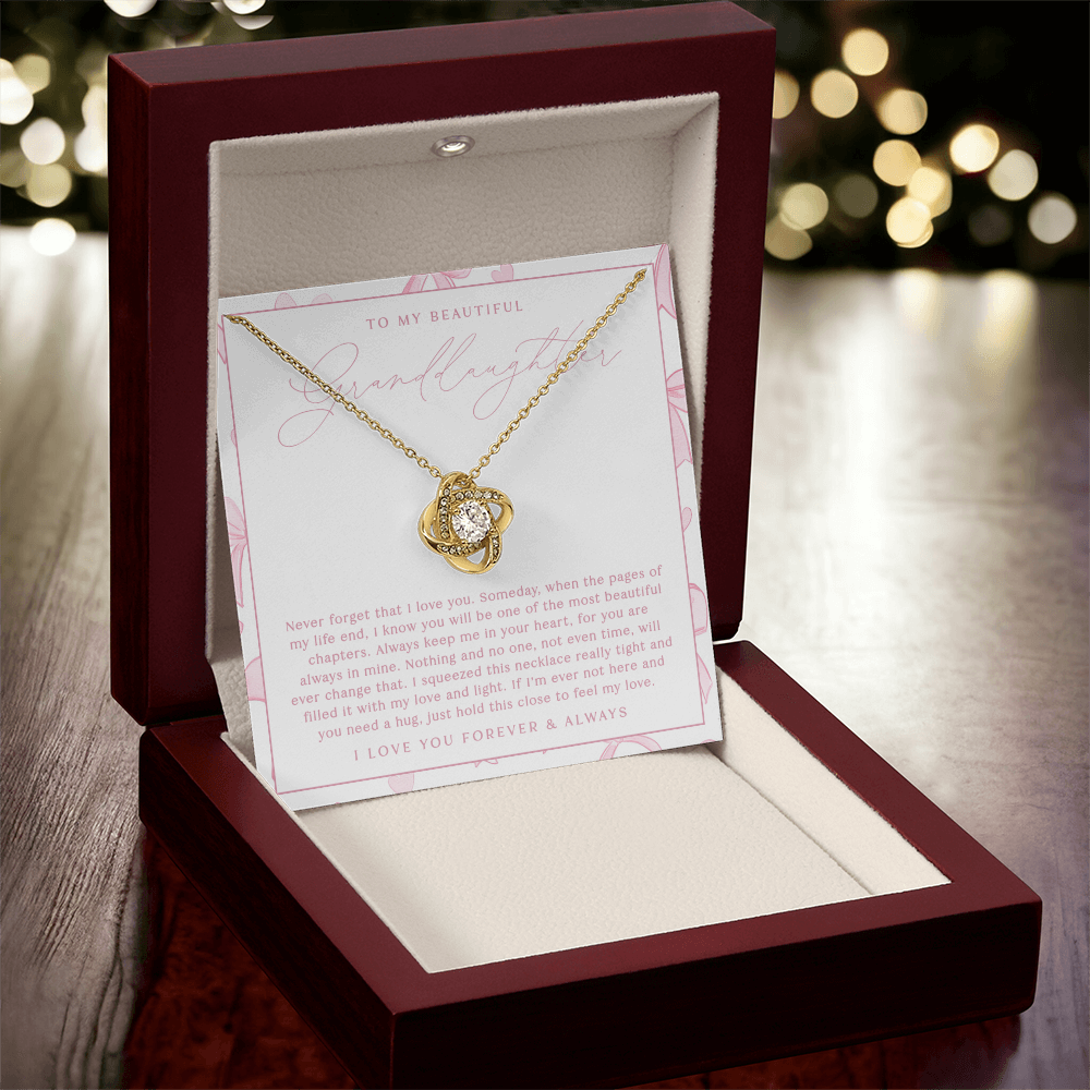 Granddaughter Gift - Love Knot Necklace