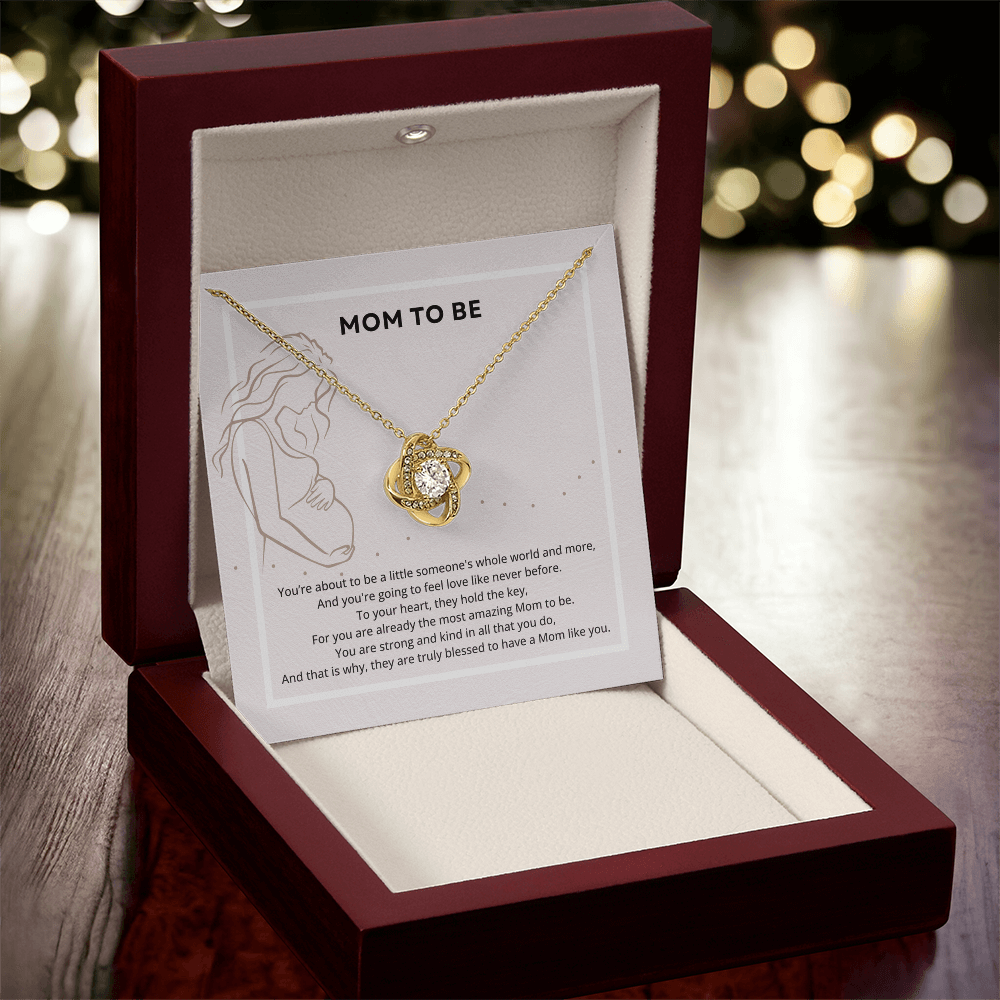 Mom To Be Love Knot Necklace