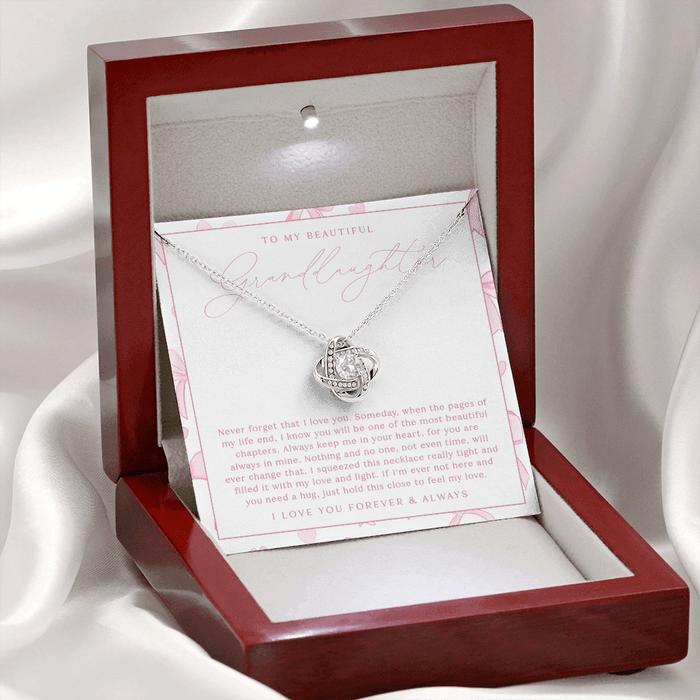 Granddaughter Gift - Love Knot Necklace
