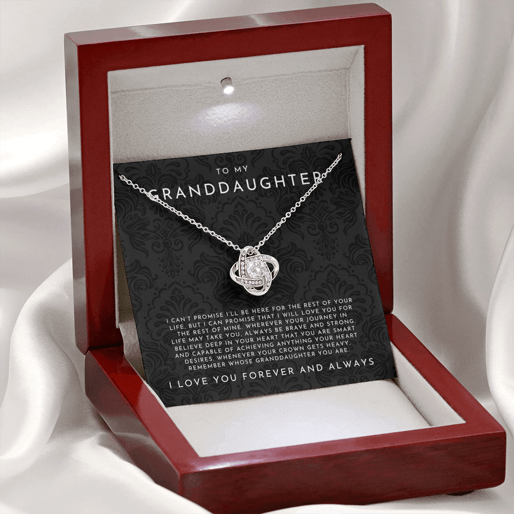 To My Granddaughter - Love Knot Necklace