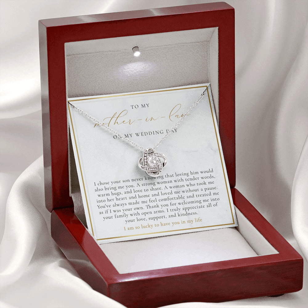Mother In Law Wedding Gift - Love Knot Necklace