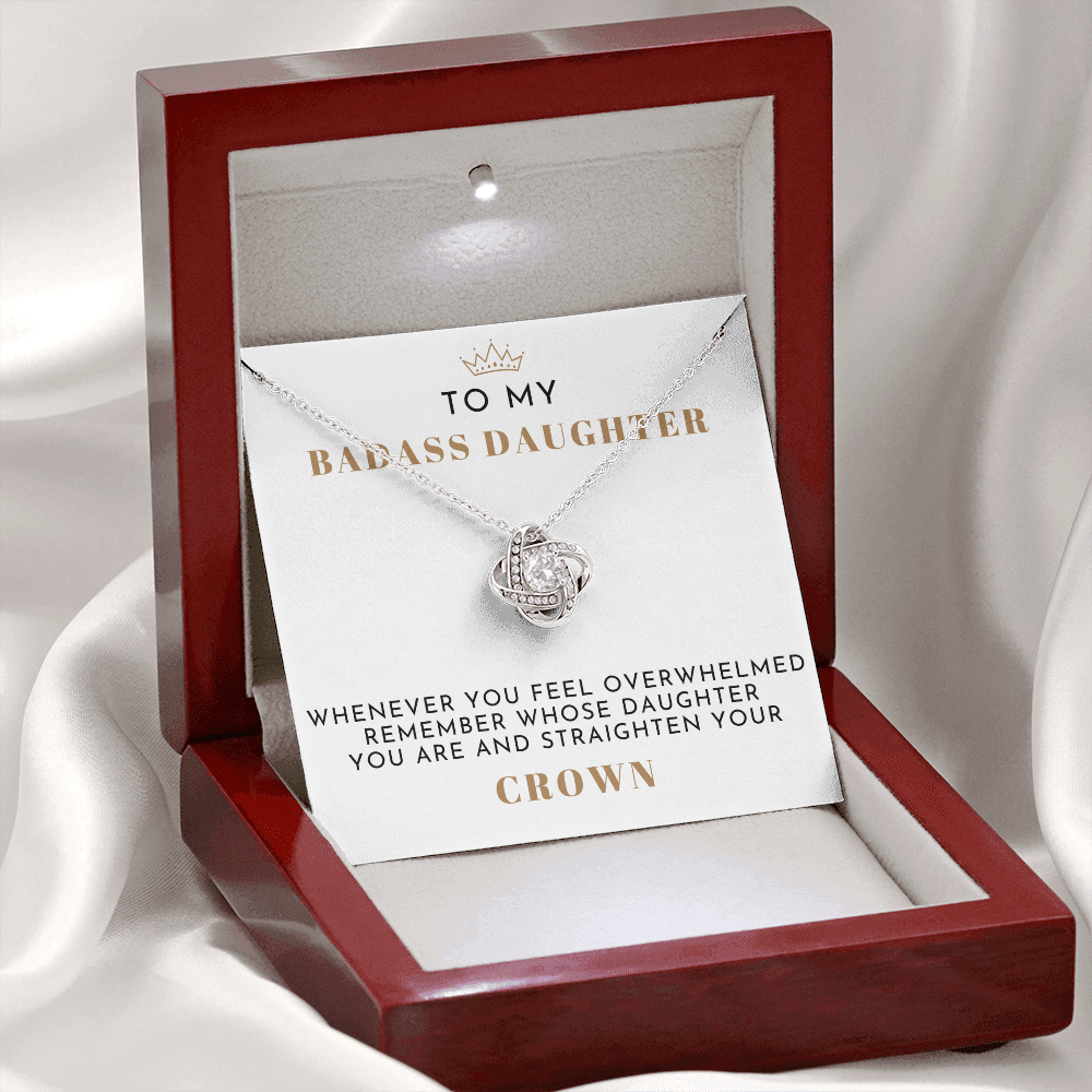 To My Badass Daughter - Love Knot Necklace
