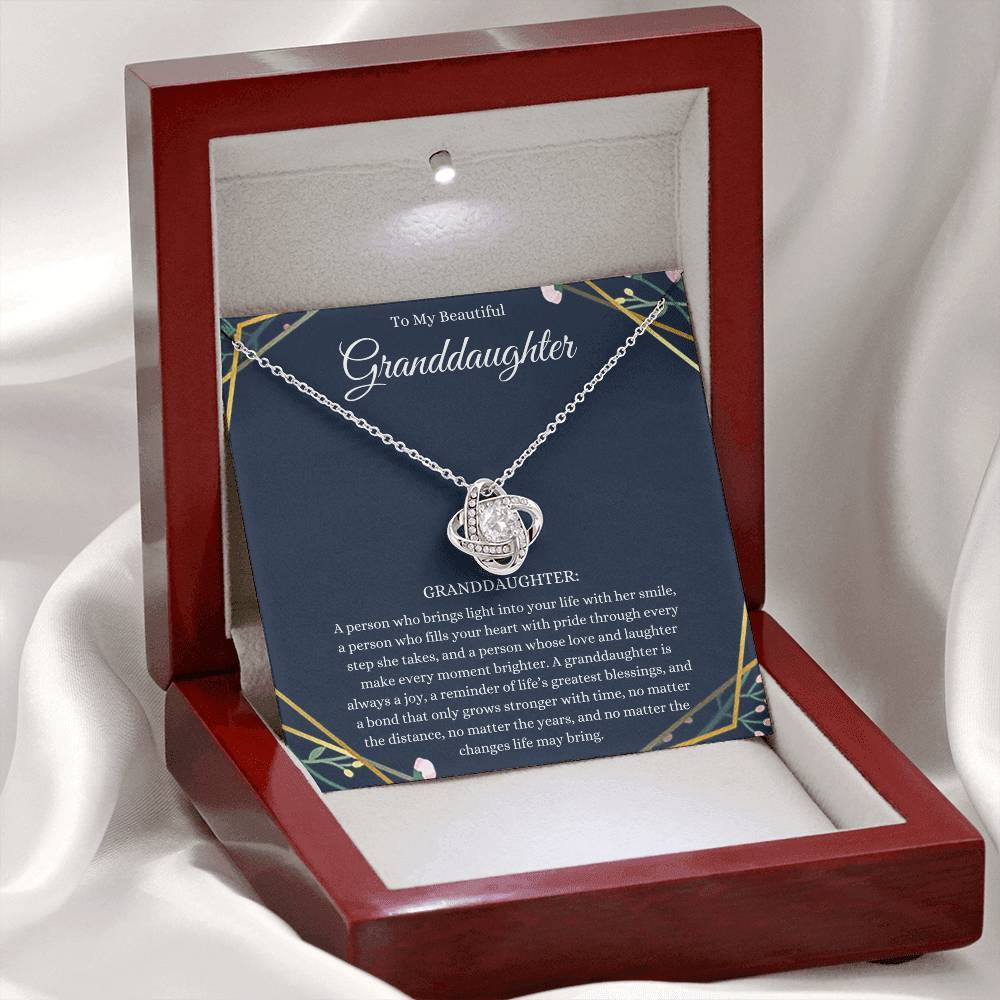 To My Granddaughter Definition Necklace