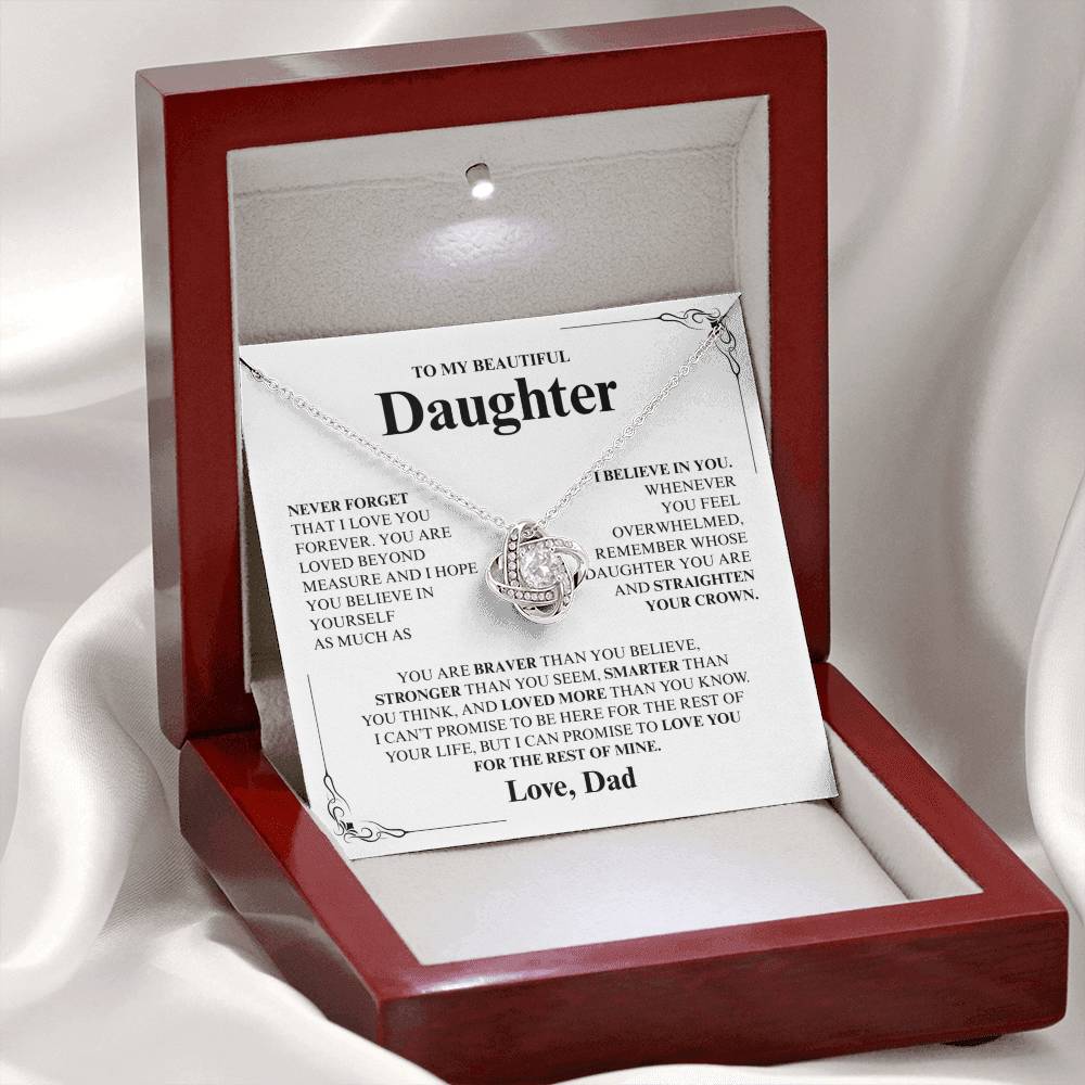 To My Daughter Necklace From Dad (Never Forget)
