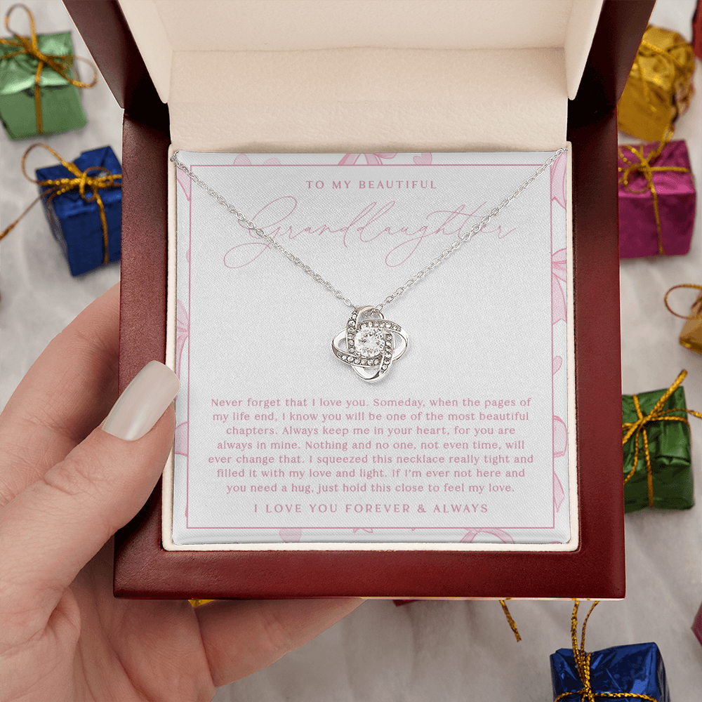 Granddaughter Gift - Love Knot Necklace