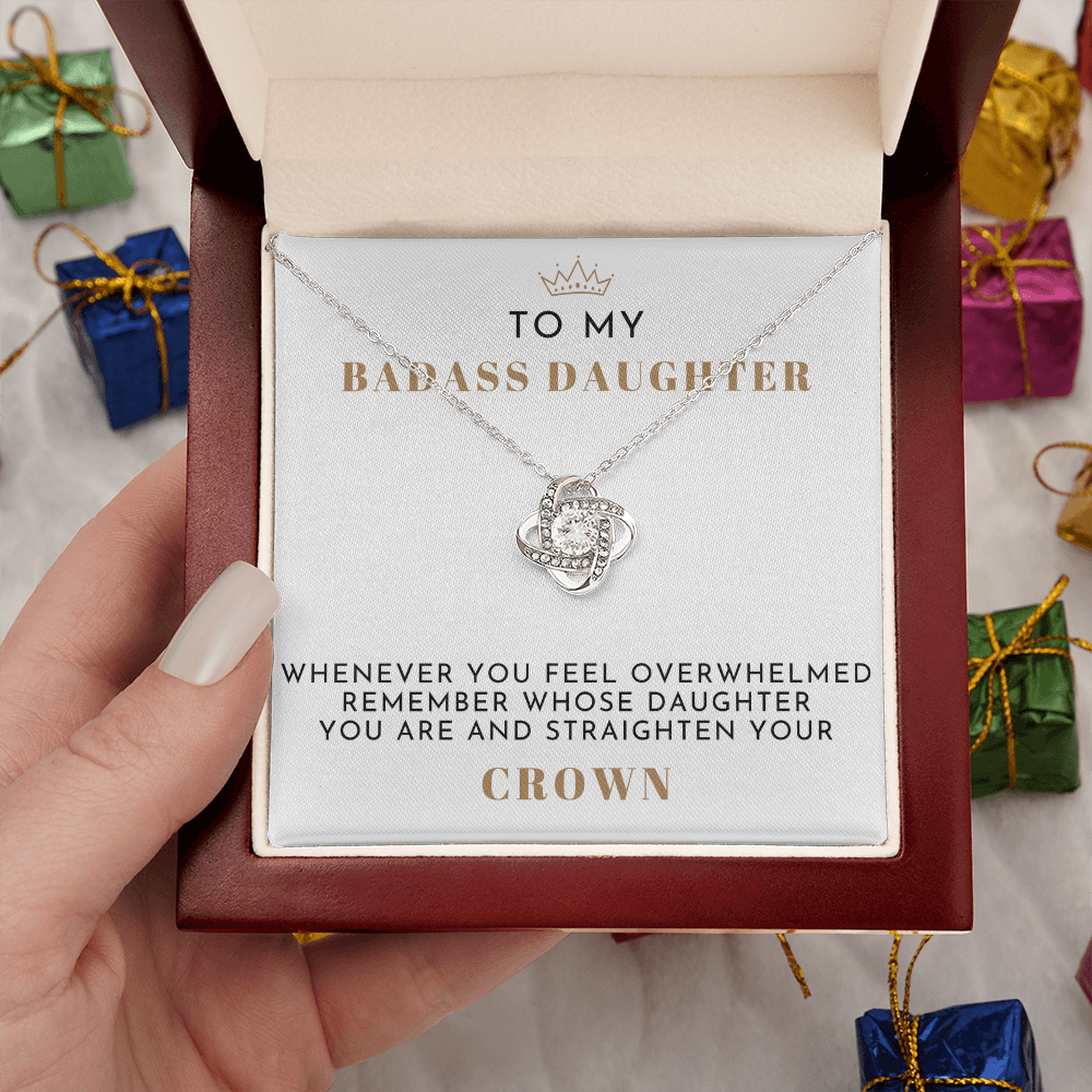 To My Badass Daughter - Love Knot Necklace