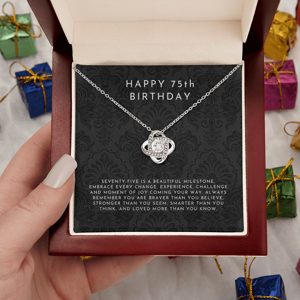 Happy 75th Birthday Gift, 75th Birthday Gift Ideas Necklace