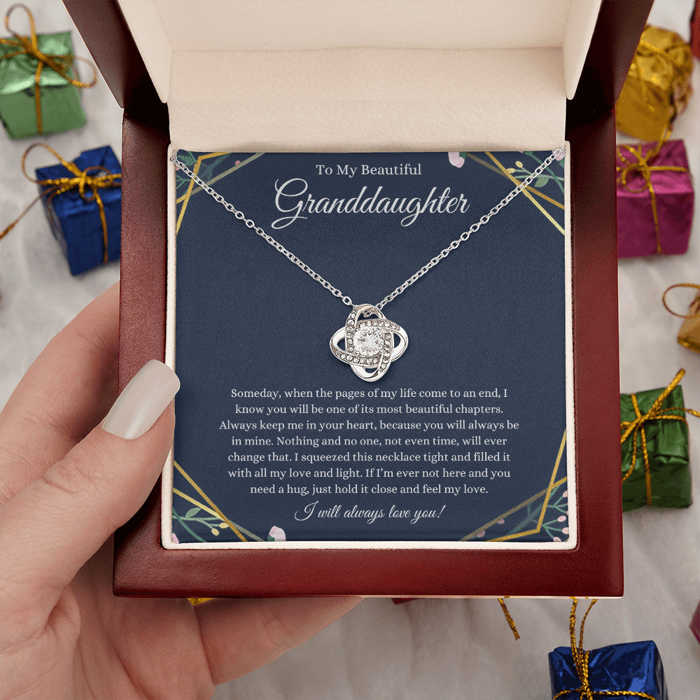 To My Granddaughter - Love Knot Necklace