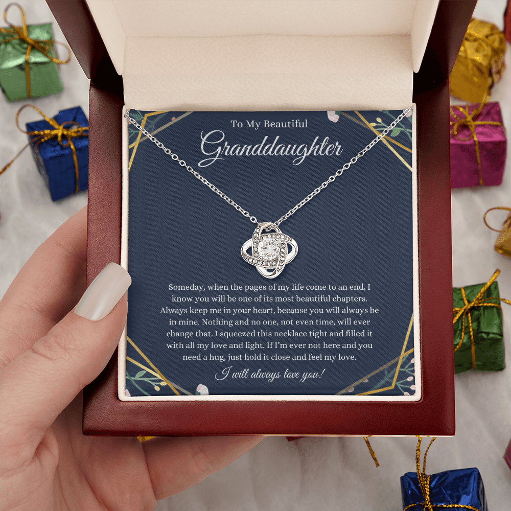 To My Granddaughter - Love Knot Necklace