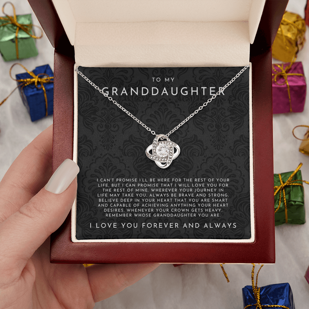 To My Granddaughter - Love Knot Necklace