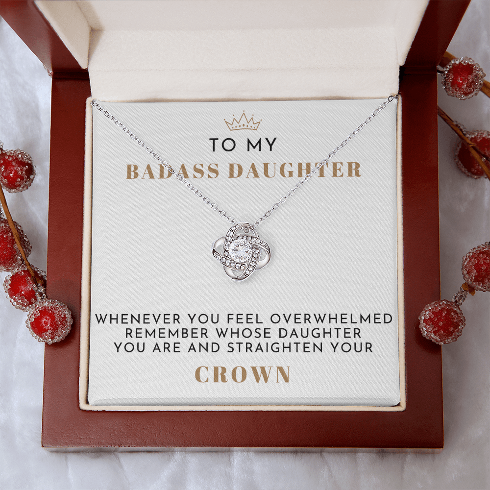 To My Badass Daughter - Love Knot Necklace