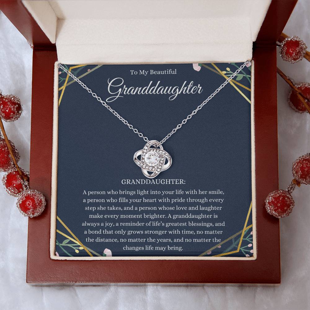 To My Granddaughter Definition Necklace