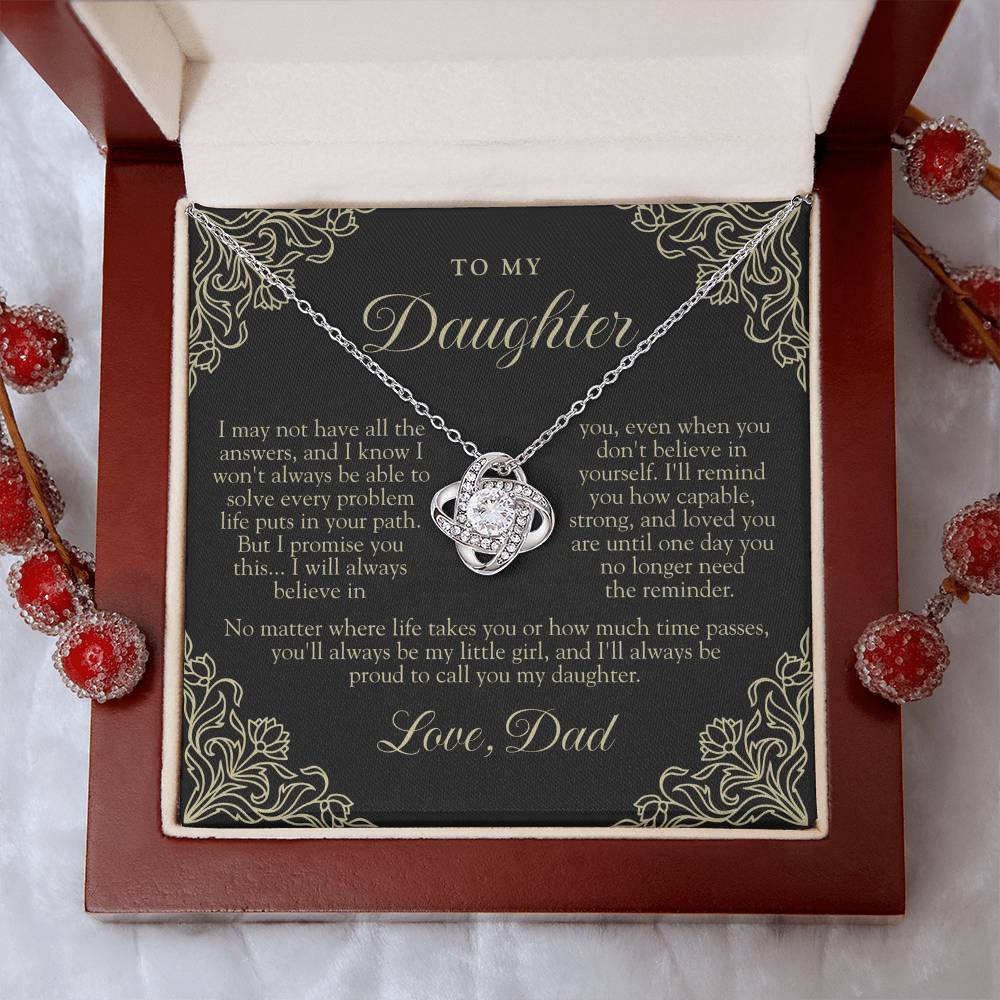 To My Daughter From Dad | Always My Little Girl Black & Gold