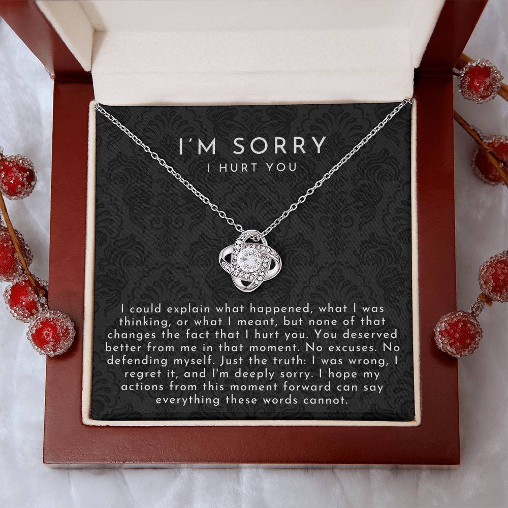 I'm Sorry Apology Necklace | No Excuses Black Lace