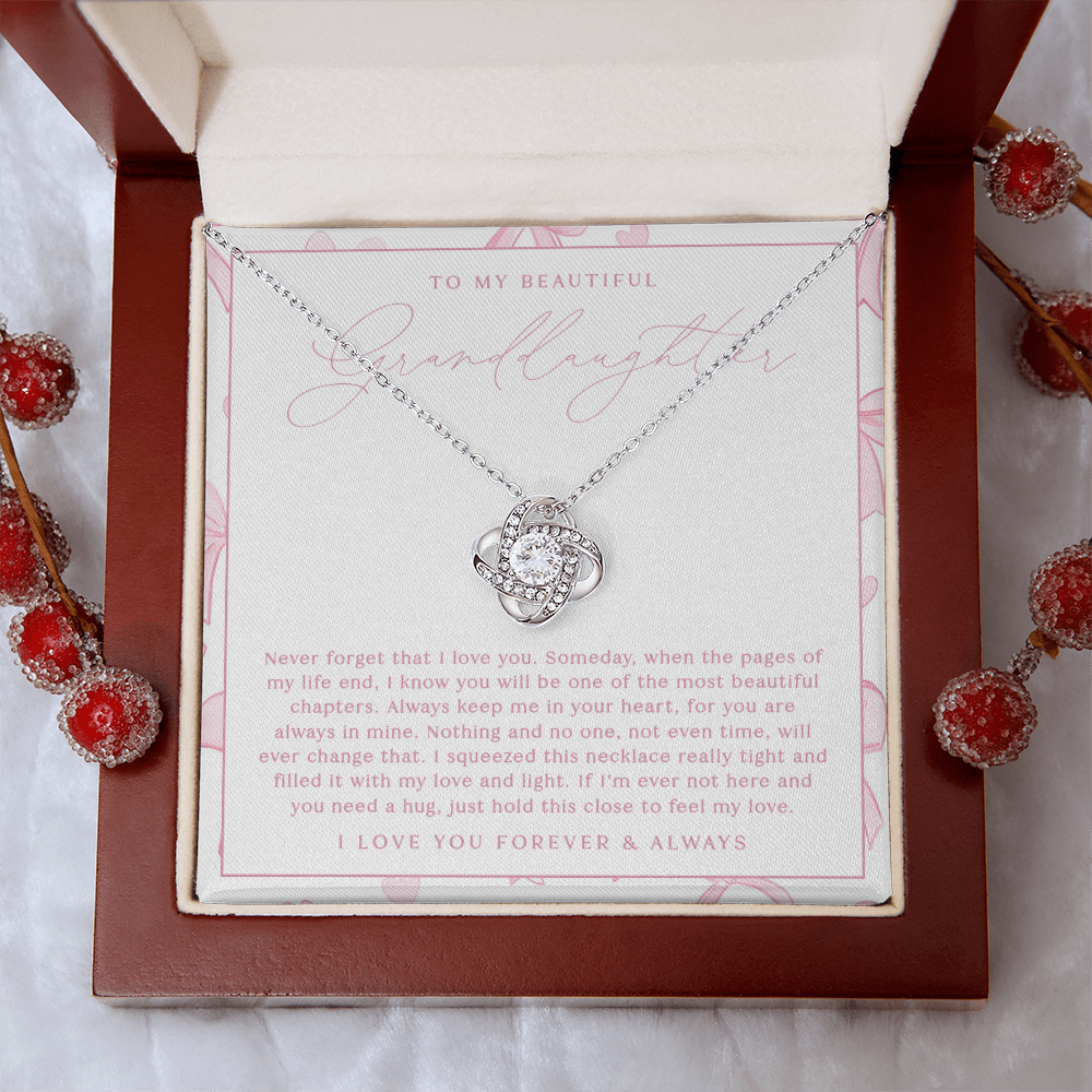 Granddaughter Gift - Love Knot Necklace