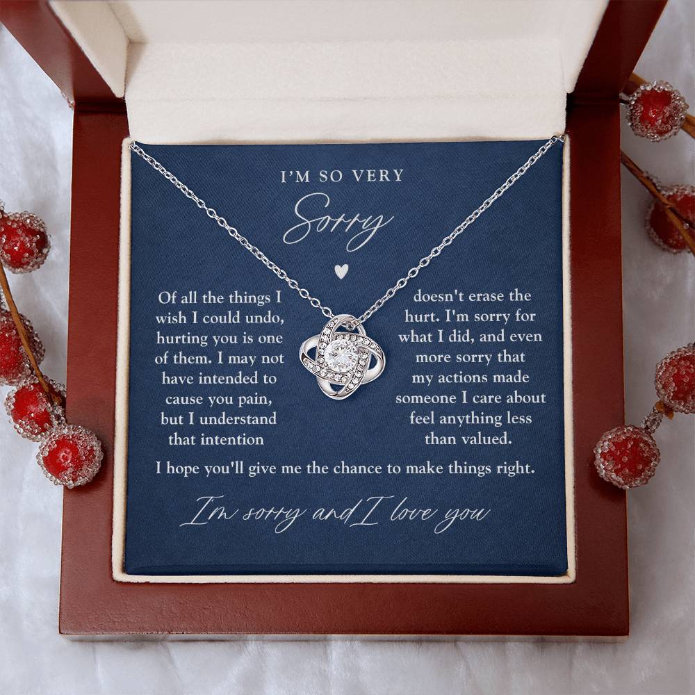 I'm Sorry Apology Necklace | Never Meant To Hurt You Navy
