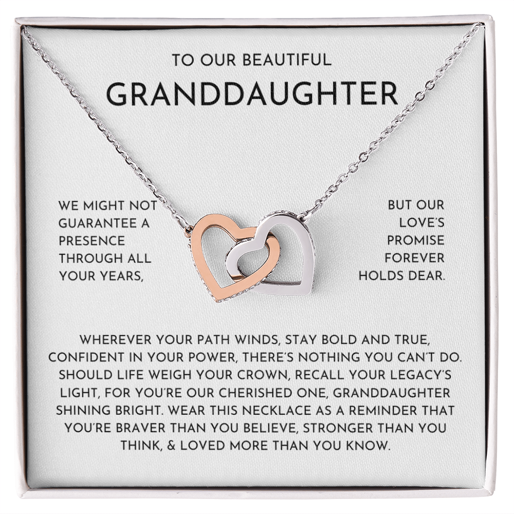 To Our Granddaughter Hearts Necklace