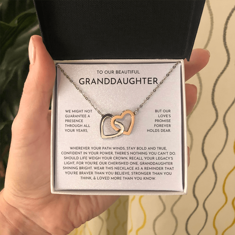 To Our Granddaughter Hearts Necklace