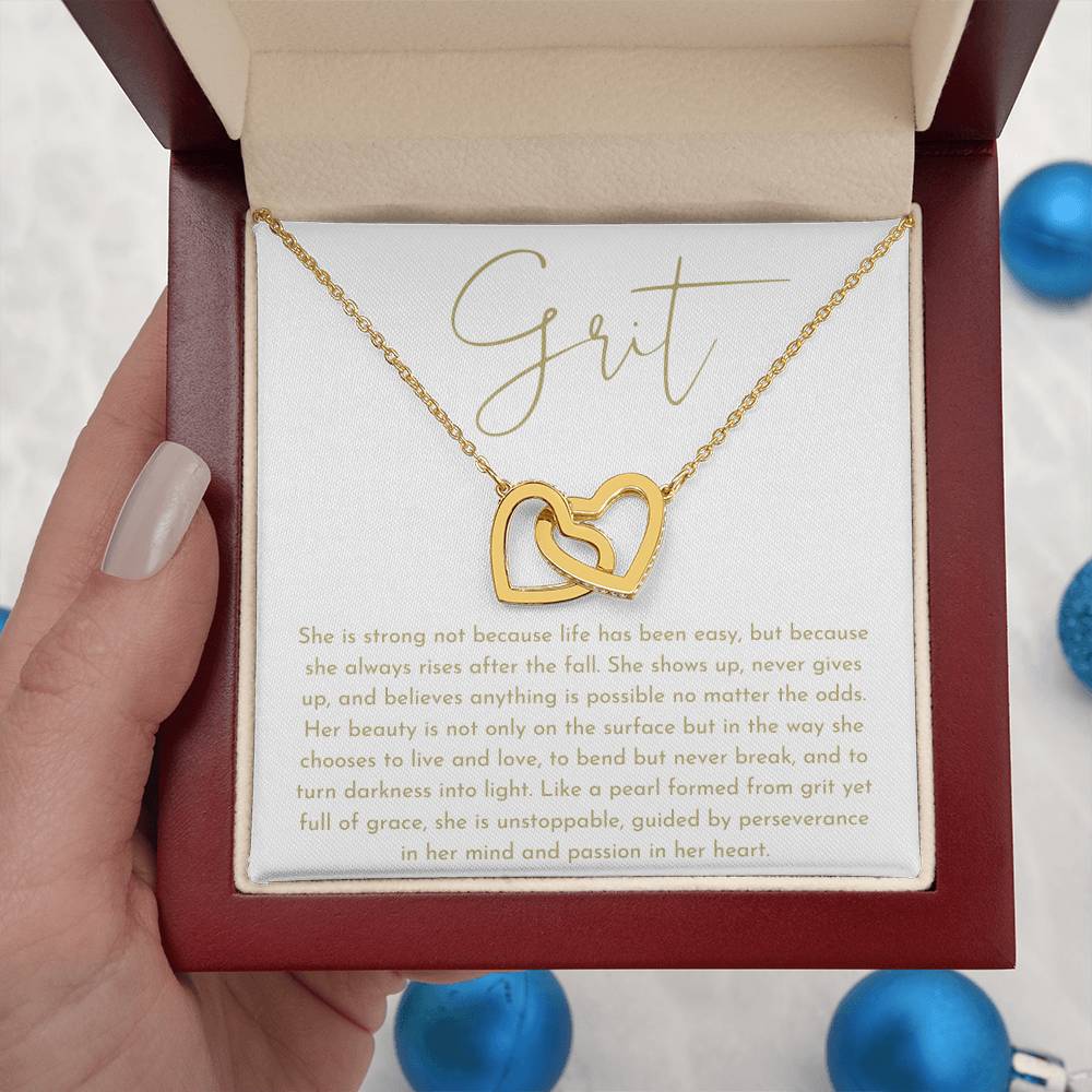 Grit Interlocking Hearts Necklace