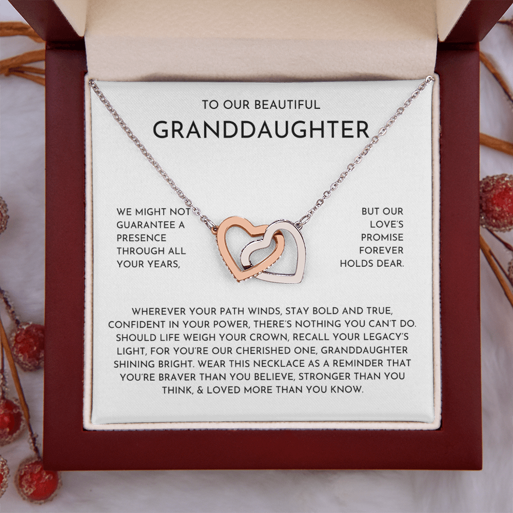 To Our Granddaughter Hearts Necklace