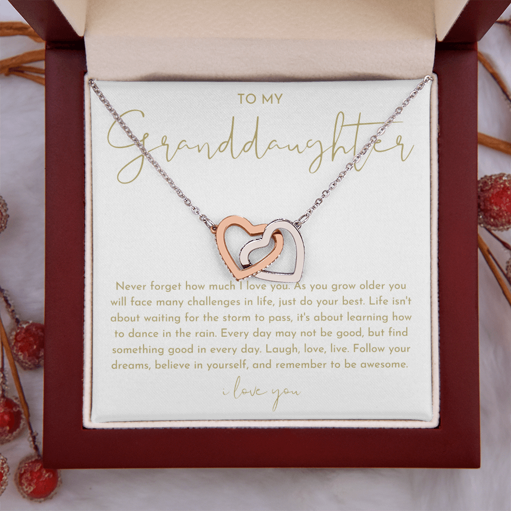 To My Granddaughter Necklace (Never Forget How Much I Love You)