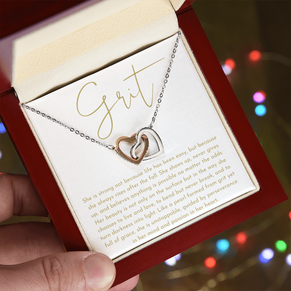 Grit Interlocking Hearts Necklace