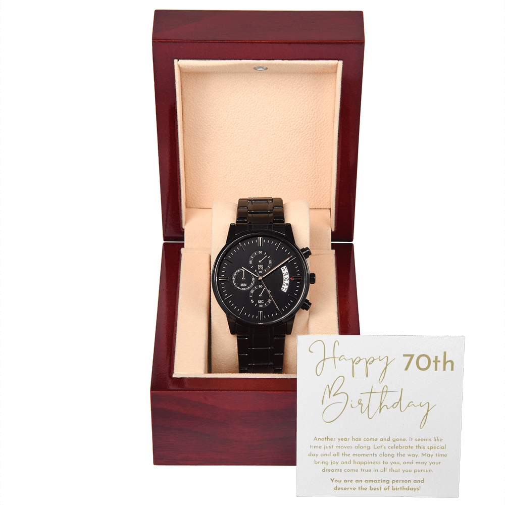 Happy 70th Birthday Gift Chronograph Watch