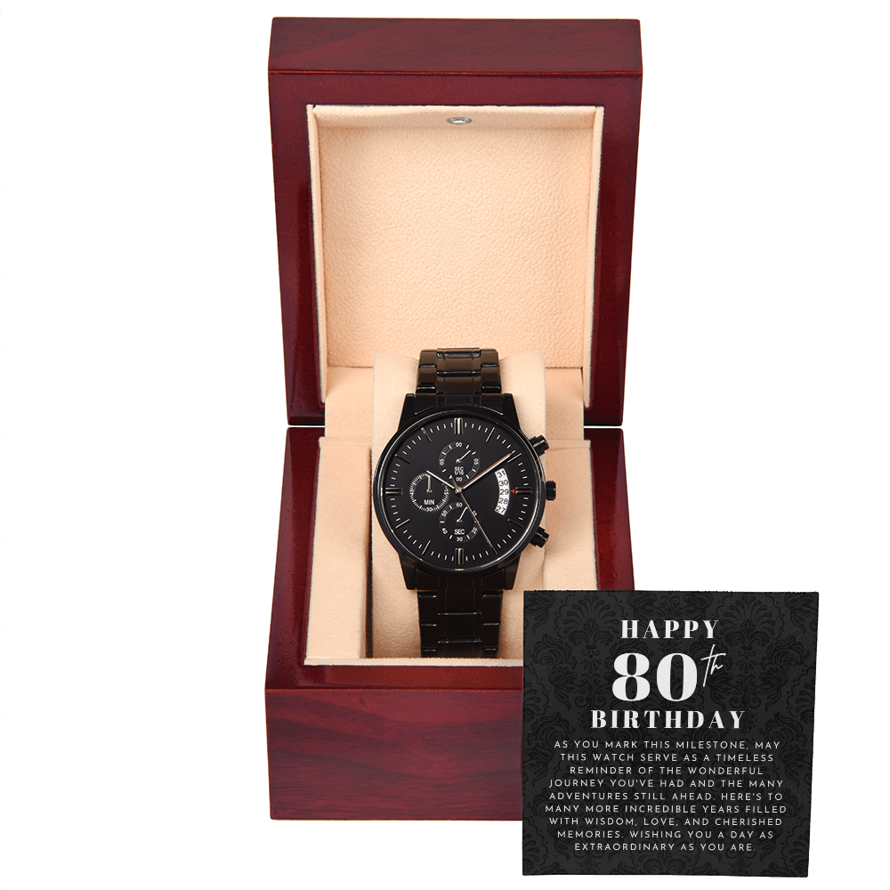 Happy 80th Birthday Chronograph Watch