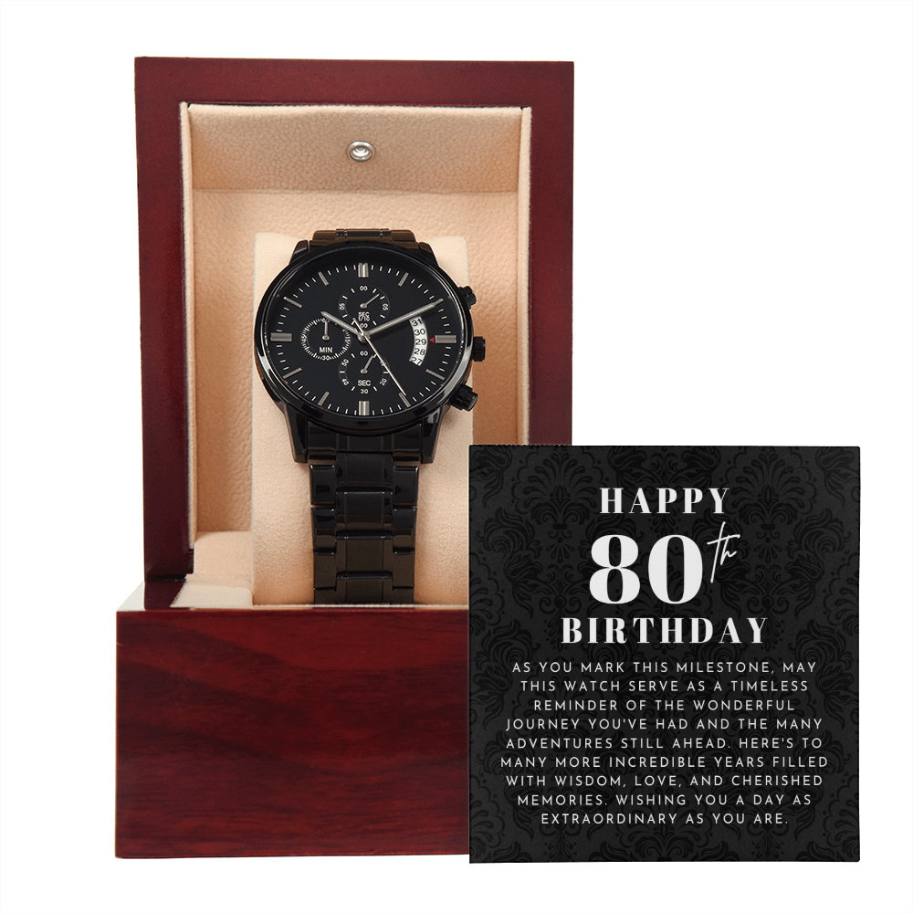 Happy 80th Birthday Chronograph Watch