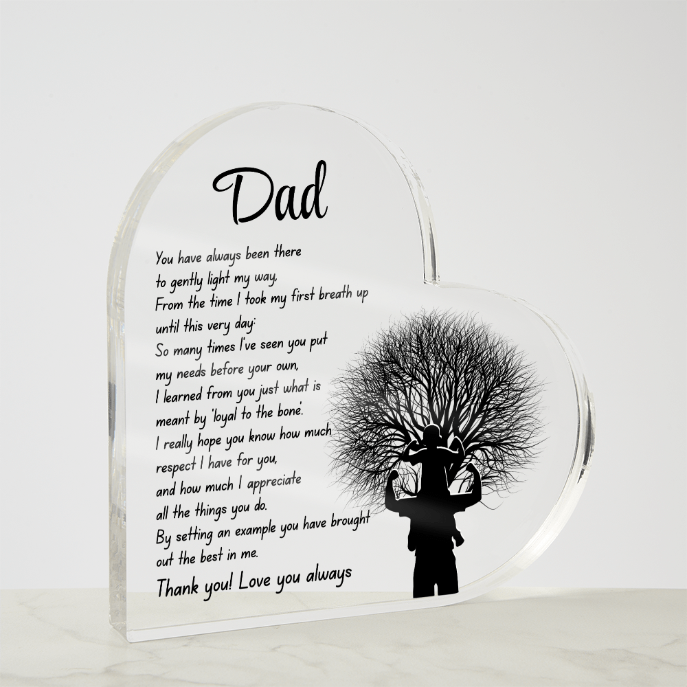 Dad Acrylic Gift Heart Shaped