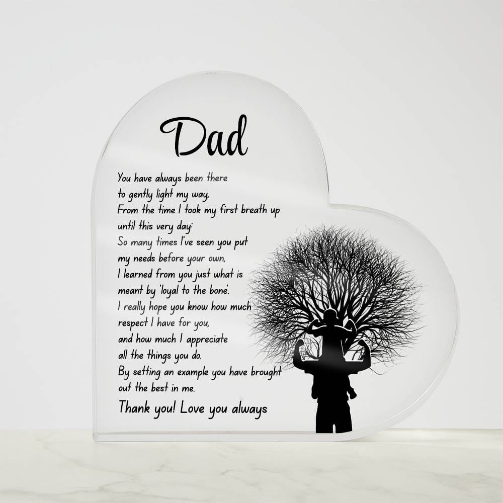Dad Acrylic Gift Heart Shaped