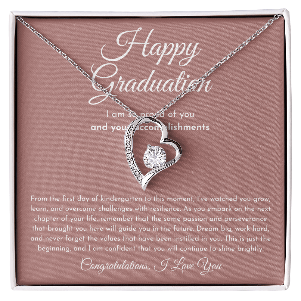 Happy Graduation (I Am So Proud) Forever Love Necklace